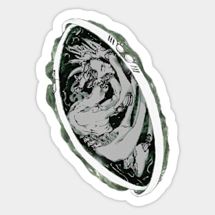 Closed in the shell of sleep Sticker